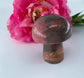 Polished Rhodonite Mushroom 117Grams featuring pink tone with black veining - Luna Panther