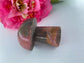 Polished Rhodonite Mushroom 117Grams featuring pink tone with black veining - Luna Panther