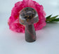 Polished Rhodonite Mushroom 136grams featuring pink tone with black veining - Luna Panther