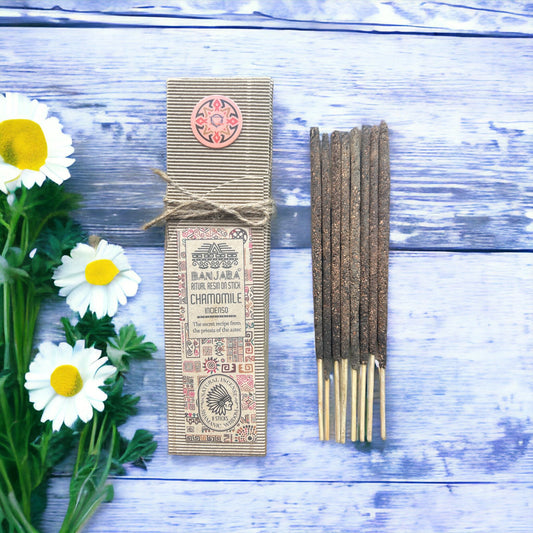 Polished Ritual Resin on Stick - Chamomile featuring natural patterning and unique variations - Luna Panther