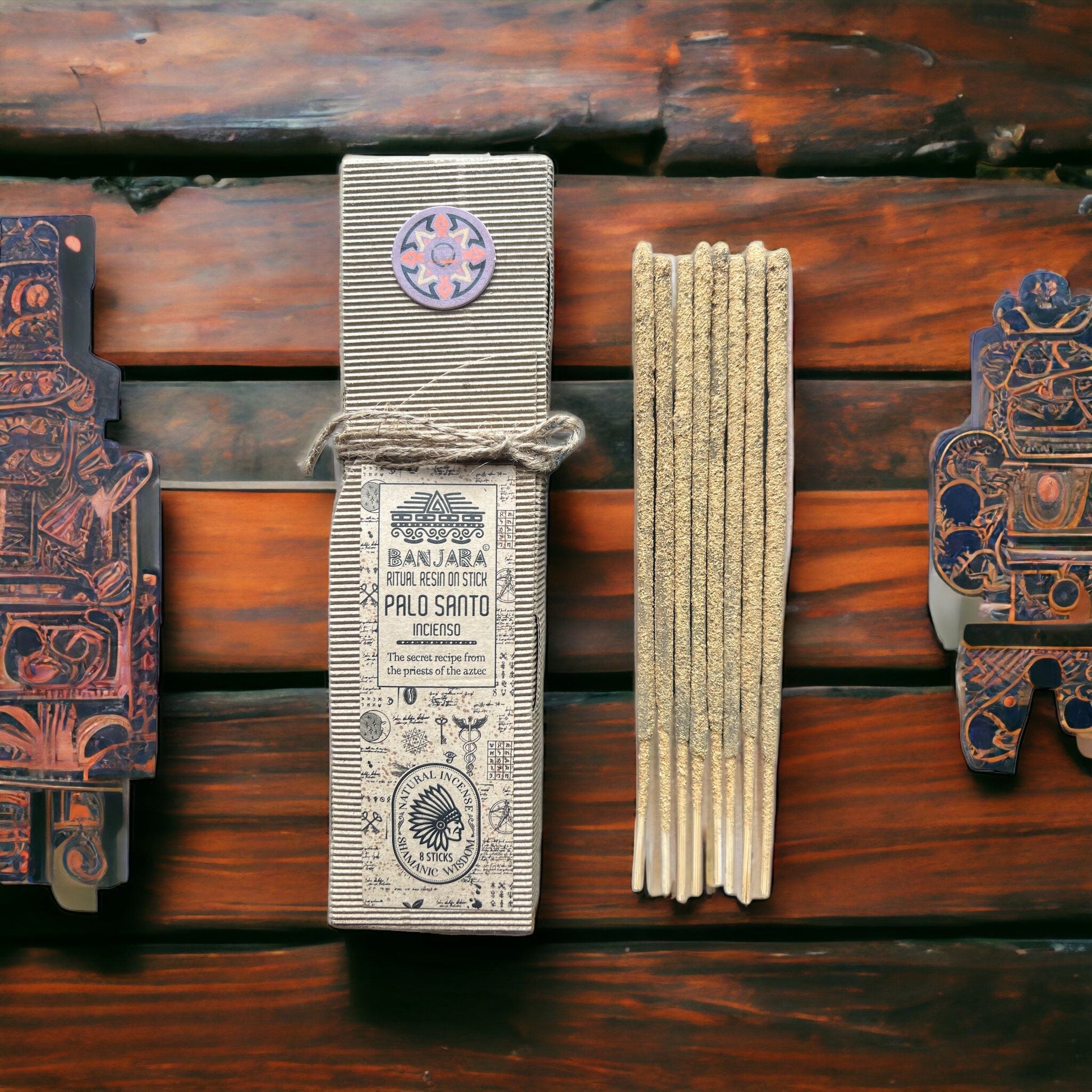 Polished Ritual Resin on Stick - Palo Santo featuring natural patterning and unique variations - Luna Panther