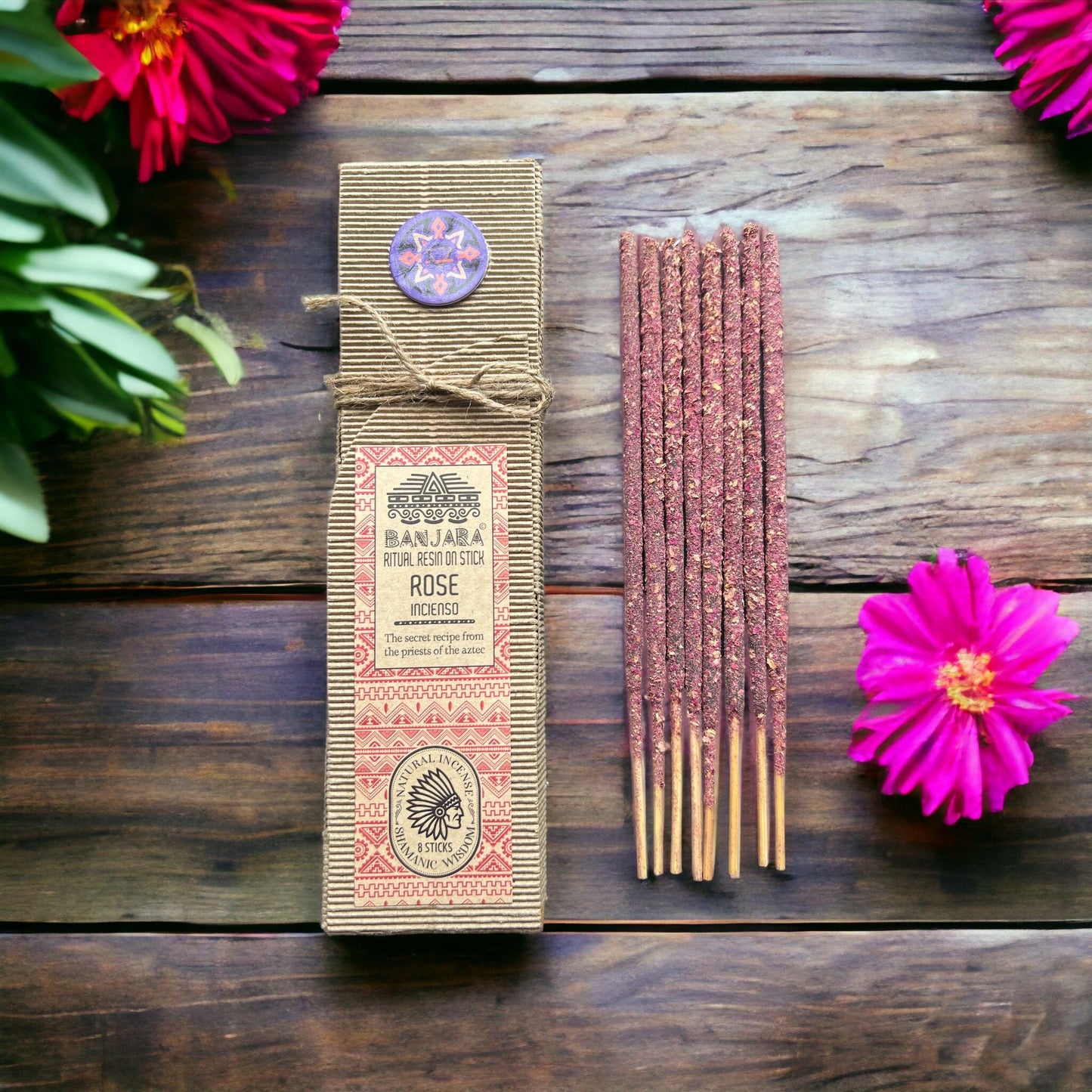 Polished Ritual Resin on Stick - Rose featuring natural patterning and unique variations - Luna Panther