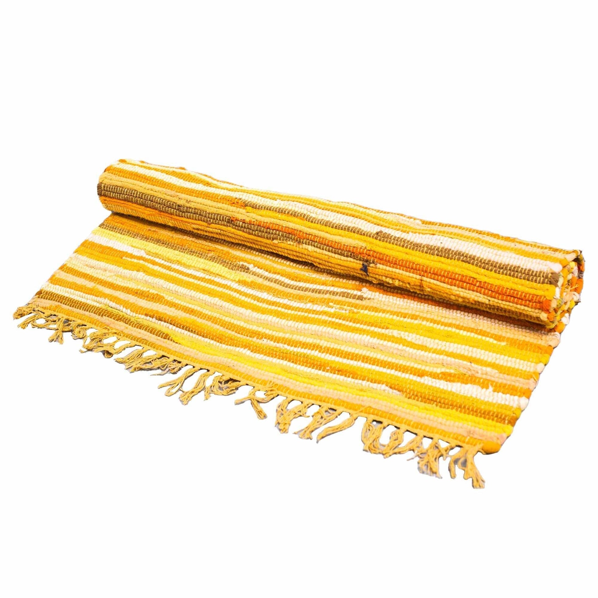 Polished Room Rag Rug - 150x200cm - premium quality - Sunrise Oranges featuring natural patterning and unique variations - Luna Panther