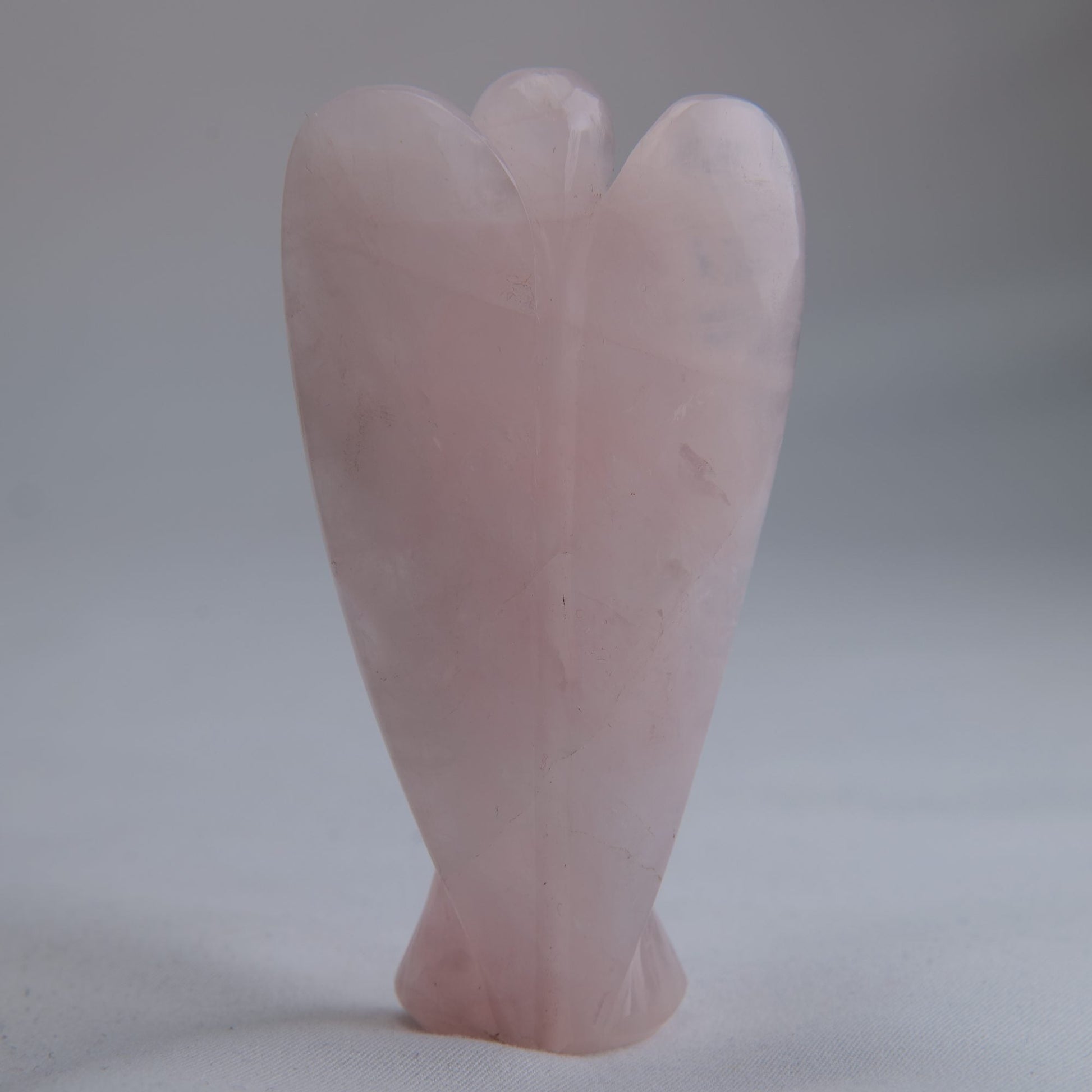 Rose Quartz Angel Carving 64g 80mm - Luna Panther