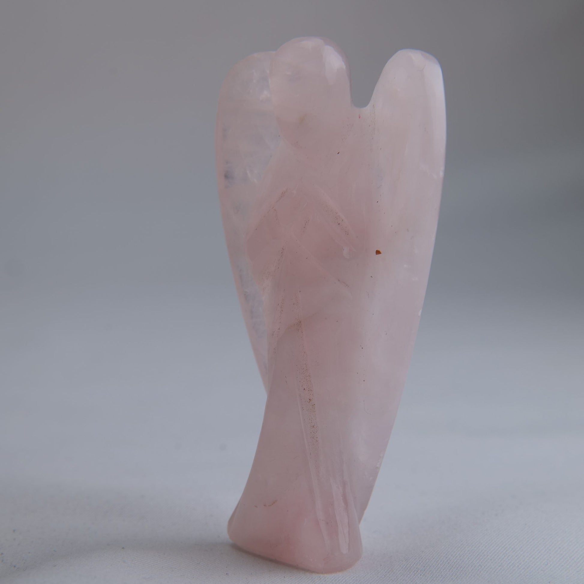Rose Quartz Angel Carving 64g 80mm - Luna Panther