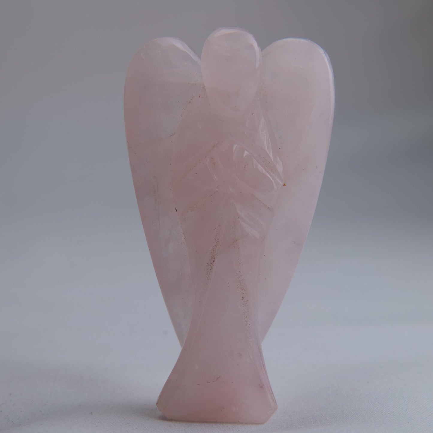 Rose Quartz Angel Carving 64g 80mm - Luna Panther