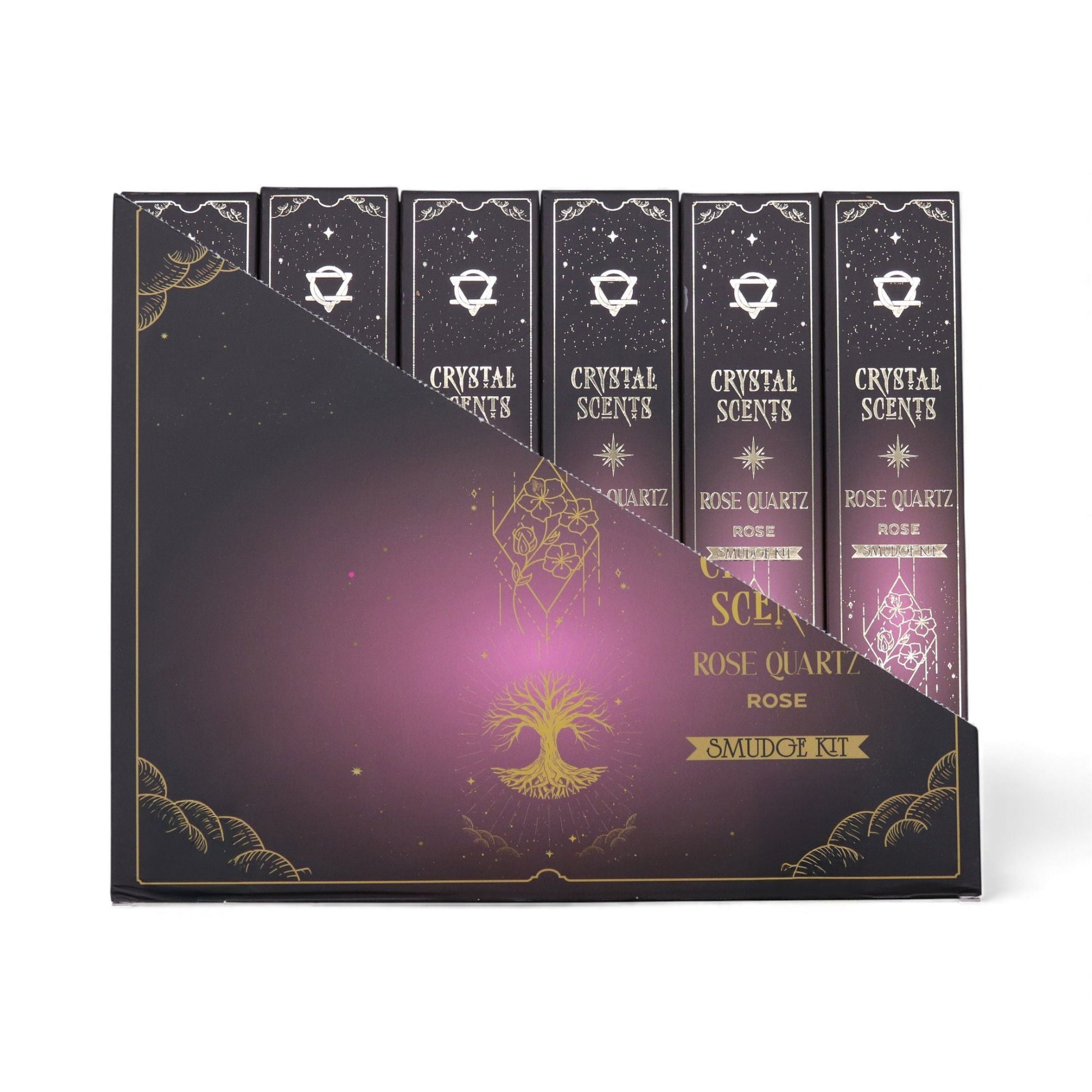 Rose Quartz Crystal Scents Smudge Incense - Rose - Luna Panther