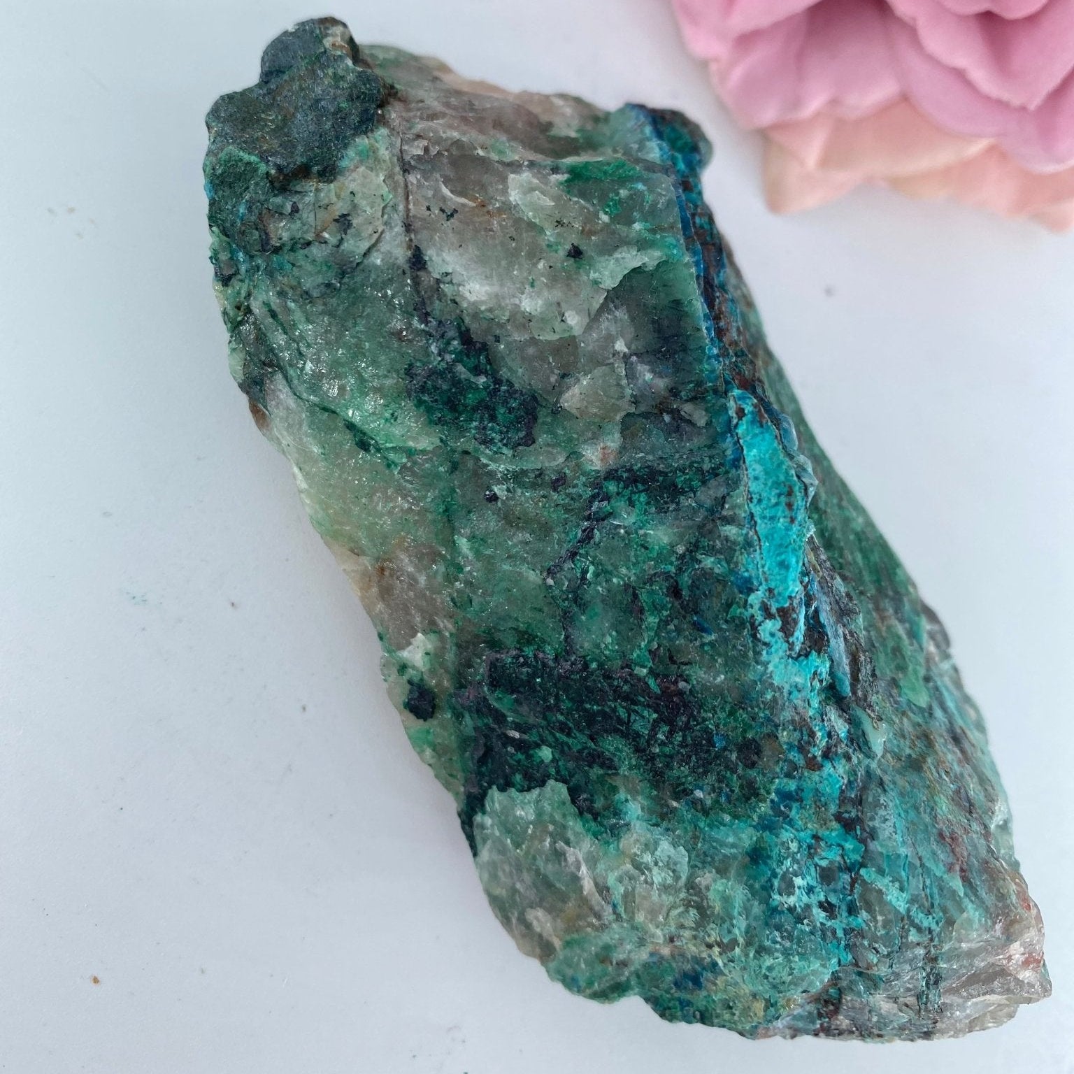 Natural Rough Blue Shattuckite 180 Grams featuring natural patterning and unique variations - Luna Panther