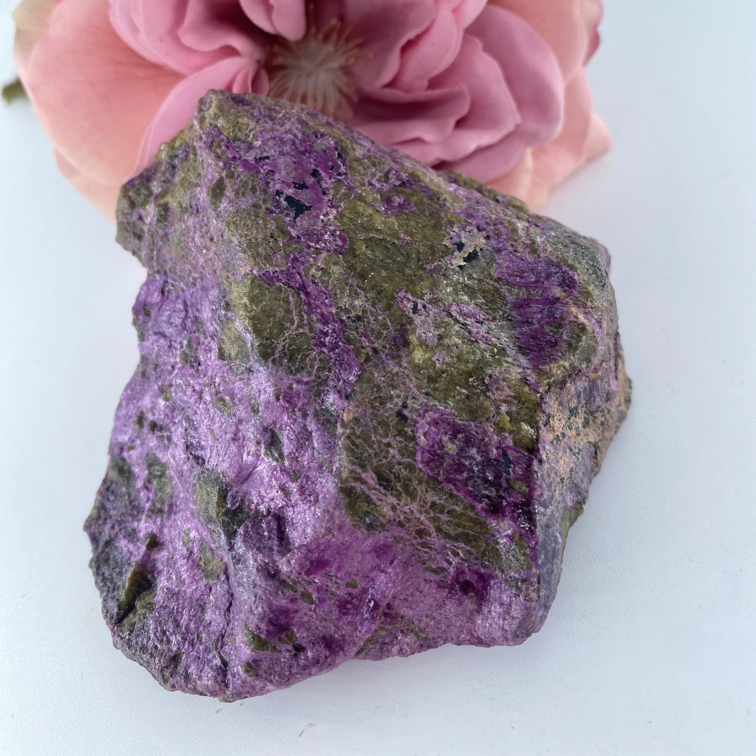 Natural Rough Purpurite 205 grams featuring natural patterning and unique variations - Luna Panther