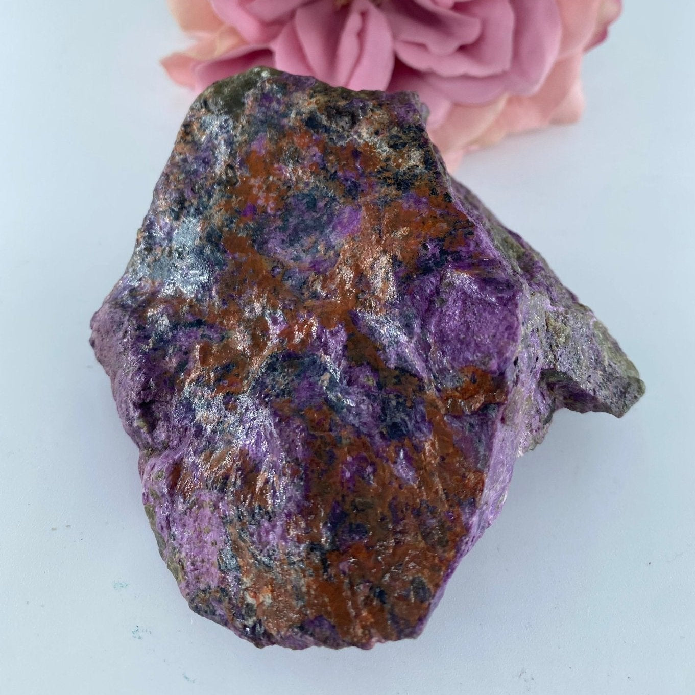 Natural Rough Purpurite 205 Grams featuring natural patterning and unique variations - Luna Panther