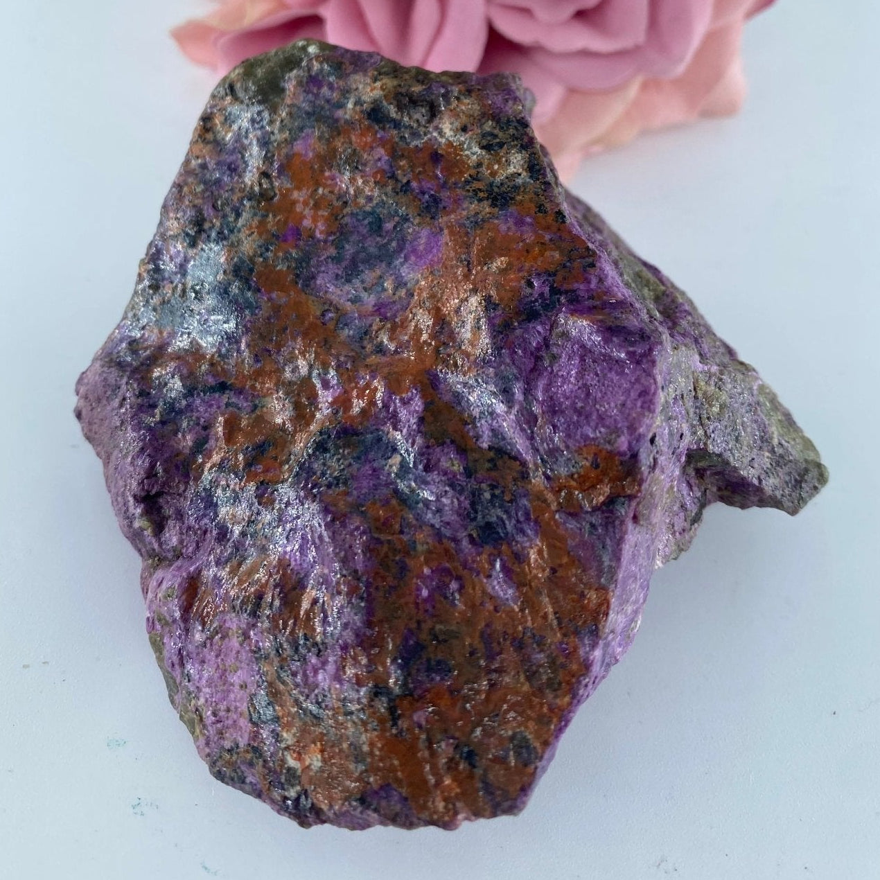 Natural Rough Purpurite 205 Grams featuring natural patterning and unique variations - Luna Panther