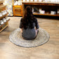 Round Jute and Recycled Denim Rug - 120 cm - Luna Panther
