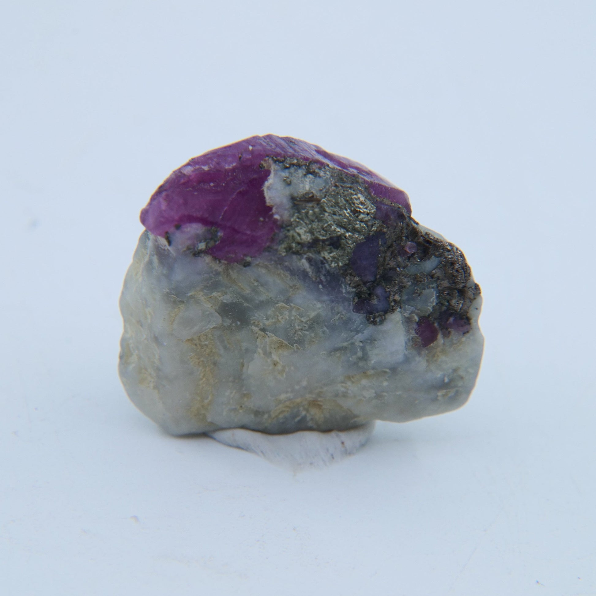 Ruby with Pyrite & Albite Specimen — 8.82 g - Luna Panther