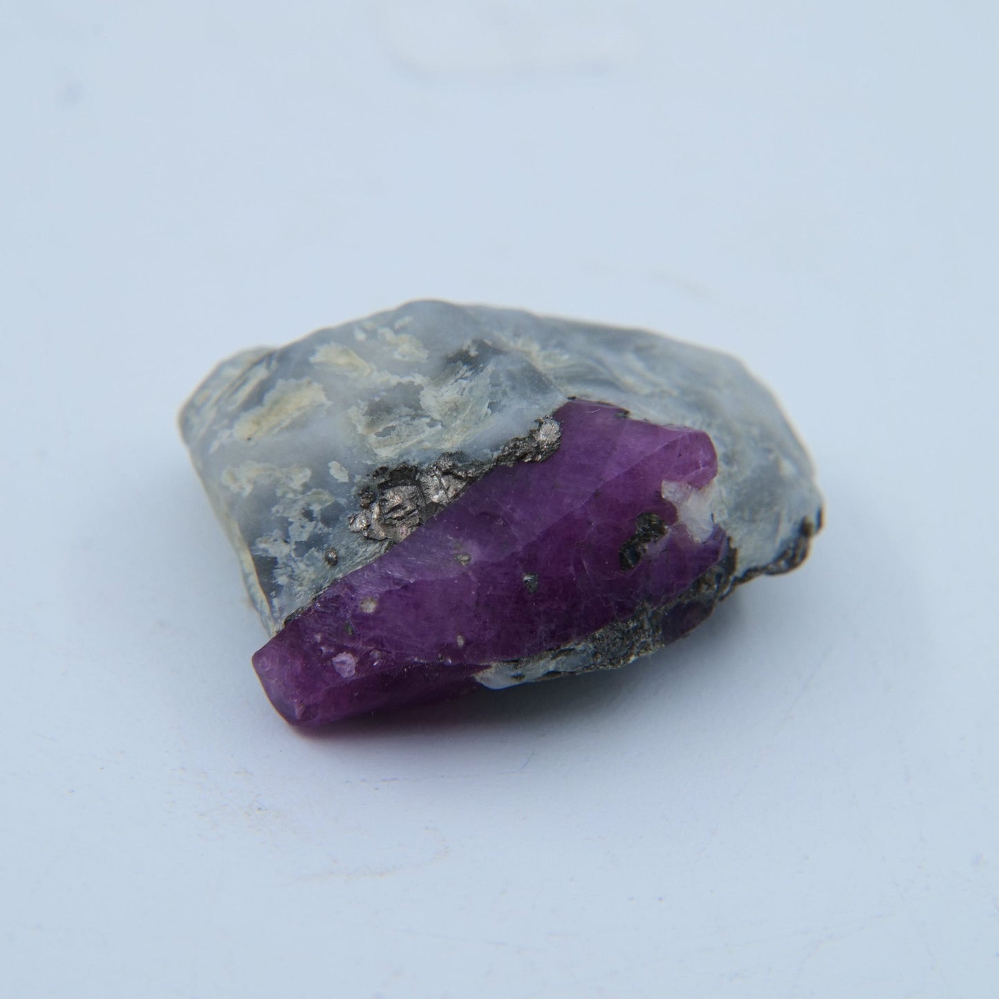 Ruby with Pyrite & Albite Specimen — 8.82 g - Luna Panther