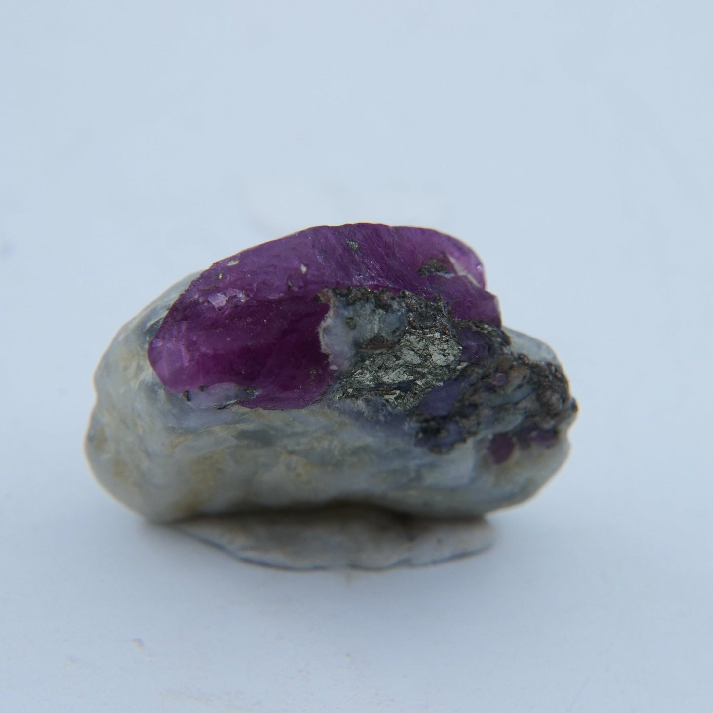 Ruby with Pyrite & Albite Specimen — 8.82 g - Luna Panther