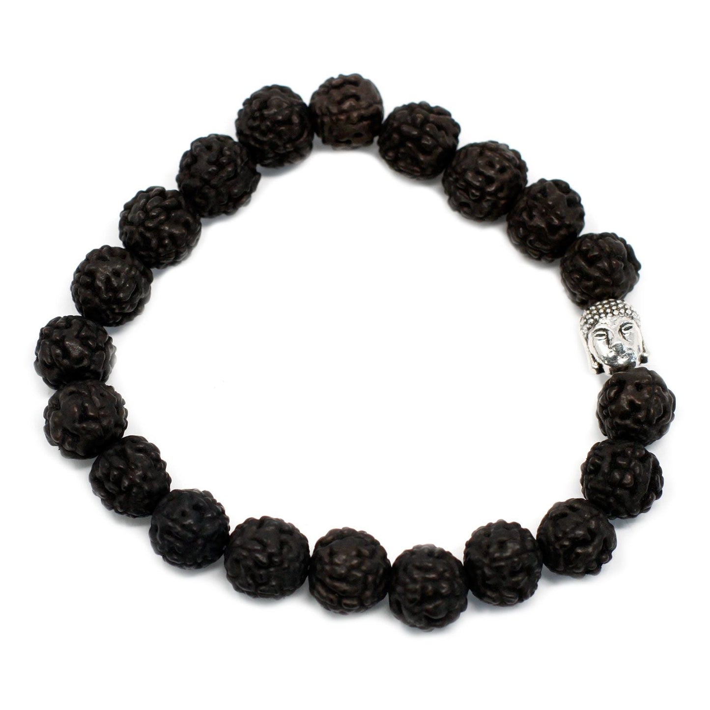 Rudraksha Buddha Bangle Mala - Dark - Luna Panther