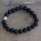 Rudraksha Buddha Bangle Mala - Dark - Luna Panther