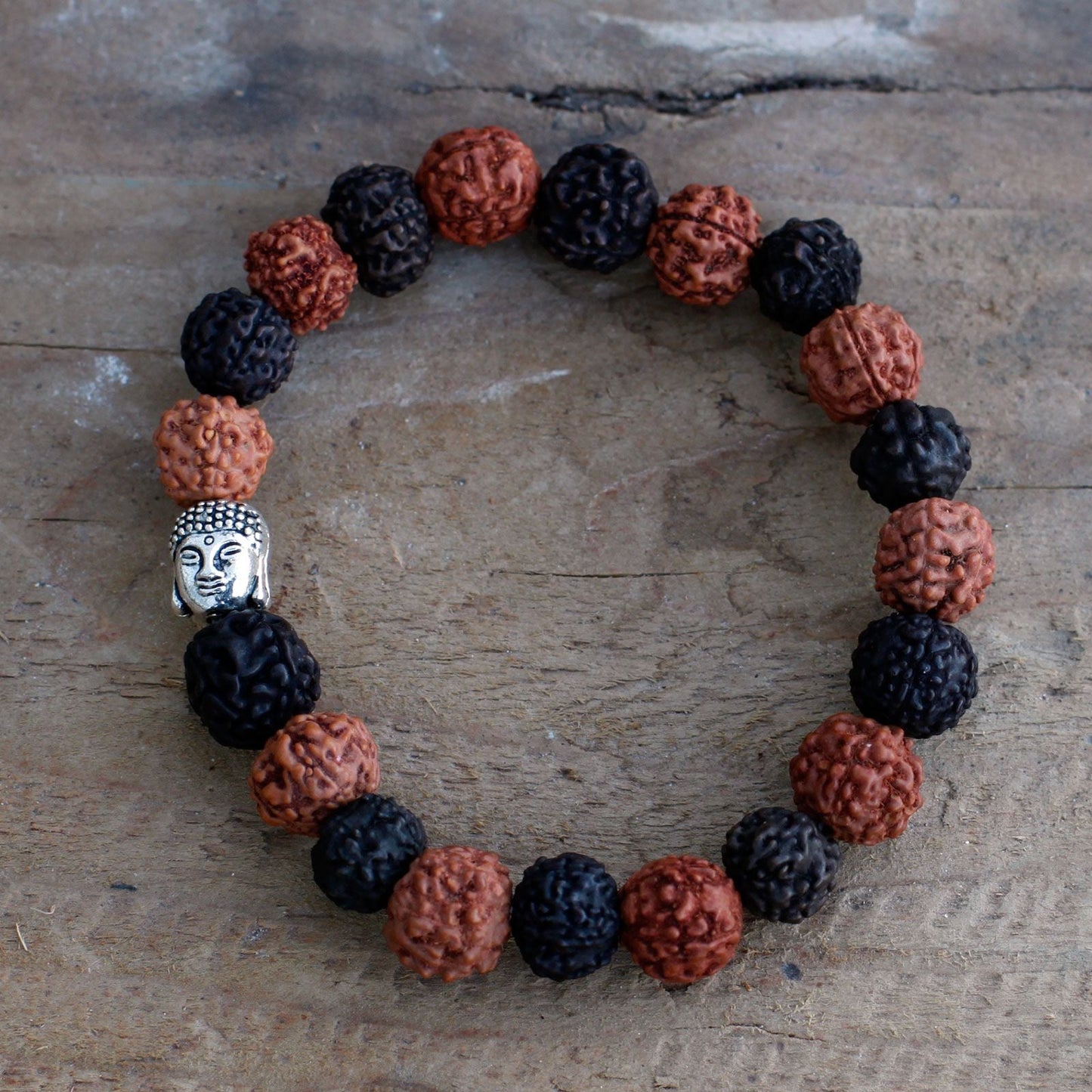 Rudraksha Buddha Bangle Mala - Mix - Luna Panther