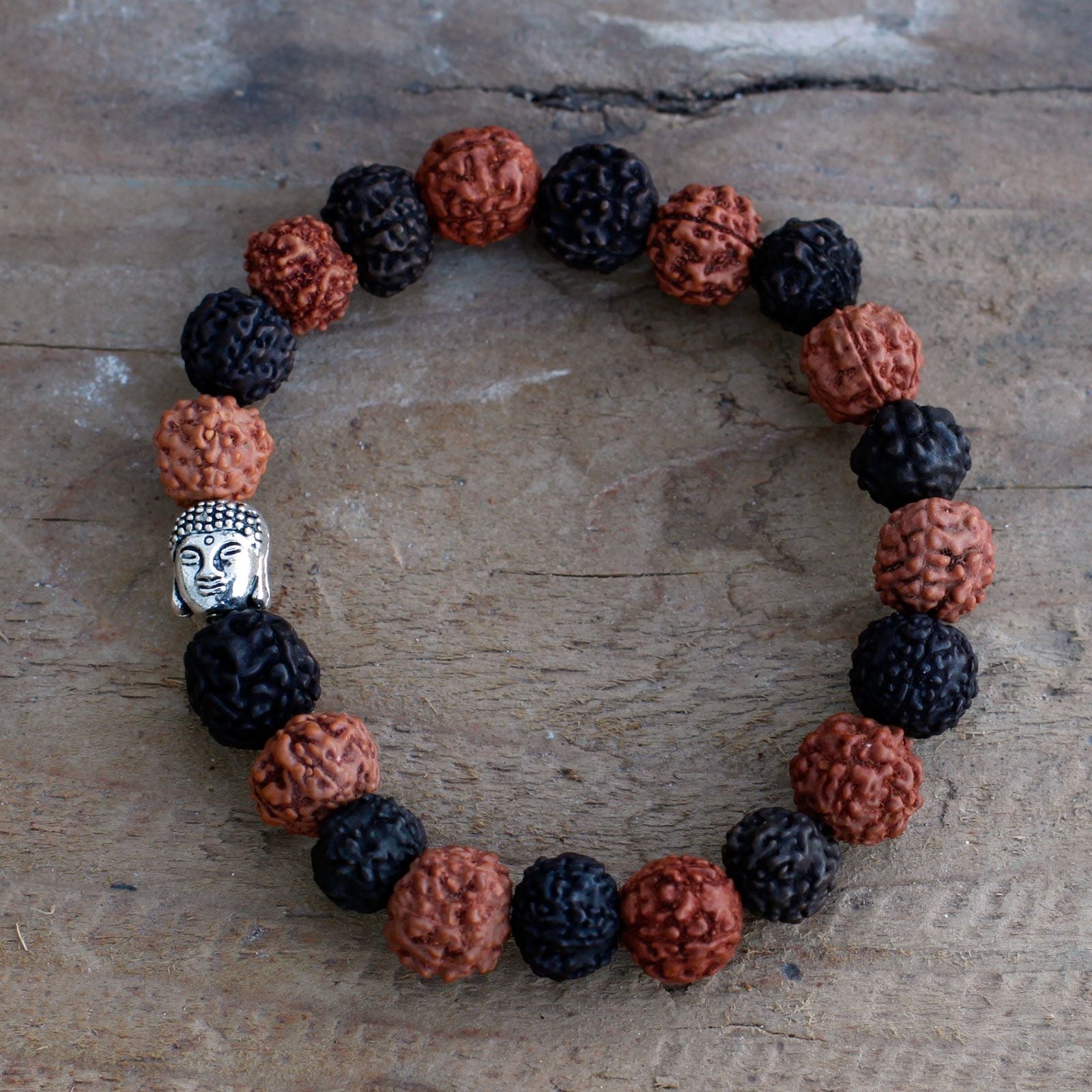 Rudraksha Buddha Bangle Mala - Mix - Luna Panther
