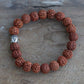 Rudraksha Buddha Bangle Mala - Natural - Luna Panther