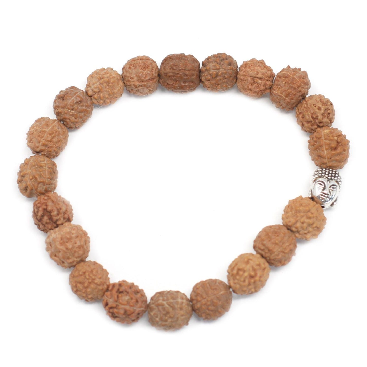 Rudraksha Buddha Bangle Mala - Natural - Luna Panther