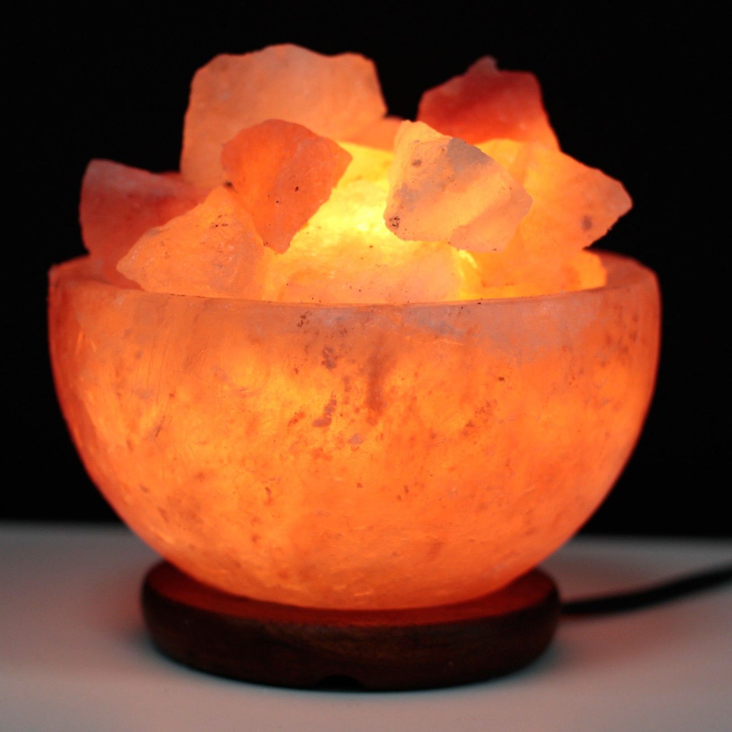 Polished Salt Fire Bowl and Chunks - 15cm x 9cm featuring natural patterning and unique variations - Luna Panther