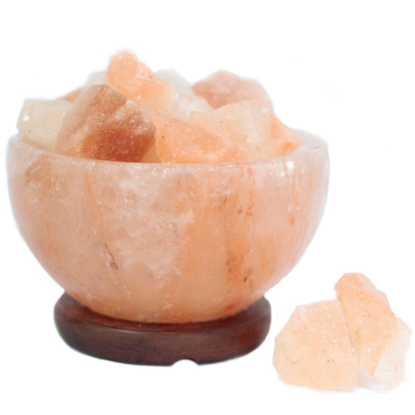 Polished Salt Fire Bowl And Chunks 15Cm X 9Cm featuring natural patterning and unique variations - Luna Panther