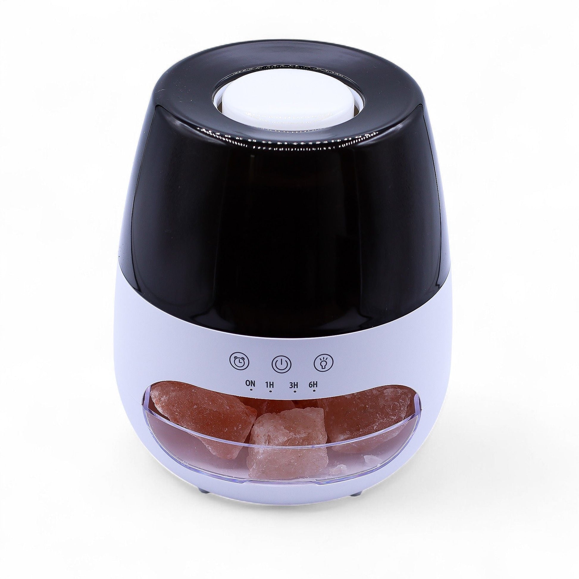 Salt Stone Flame Effect Aroma Diffuser - White USB - Colour Change and Timer - Luna Panther