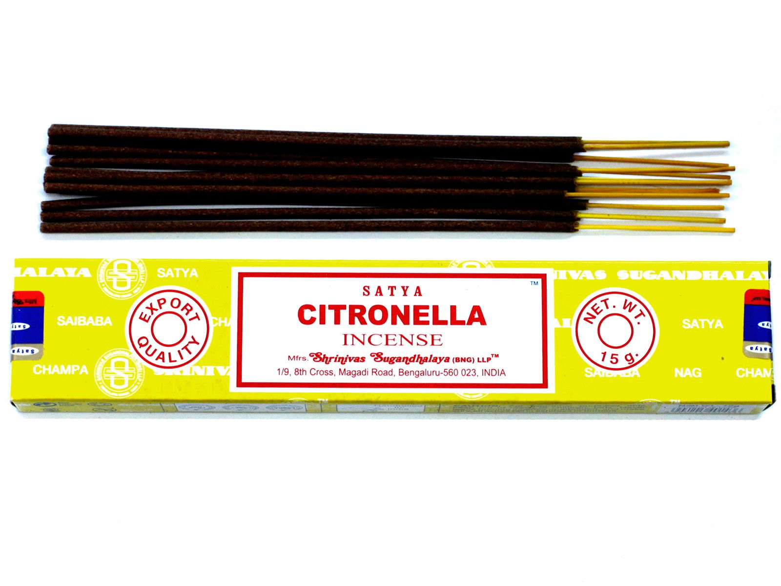 Polished Satya Incense 15gm - Citronella featuring natural patterning and unique variations - Luna Panther