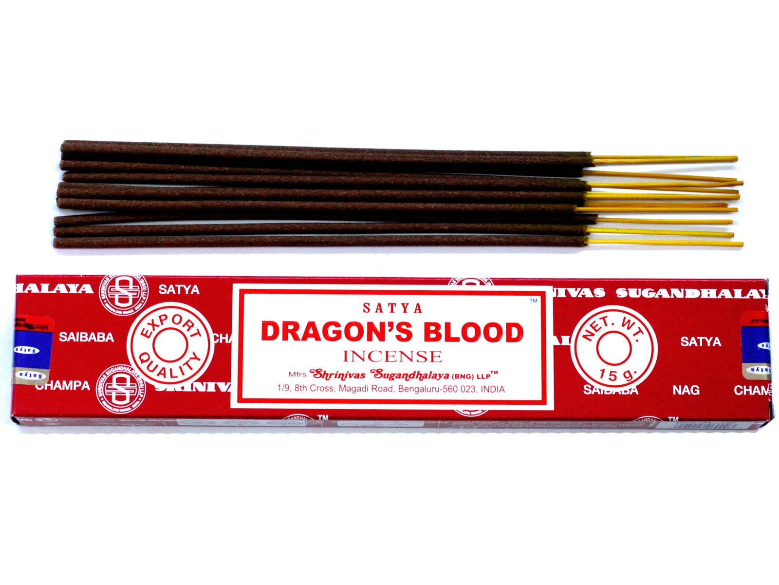 Polished Satya Incense 15gm - Dragon Blood featuring natural patterning and unique variations - Luna Panther