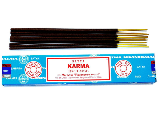 Polished Satya Incense 15gm - Karma featuring natural patterning and unique variations - Luna Panther
