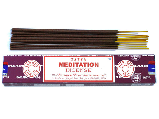 Polished Satya Incense 15gm - Meditation featuring natural patterning and unique variations - Luna Panther