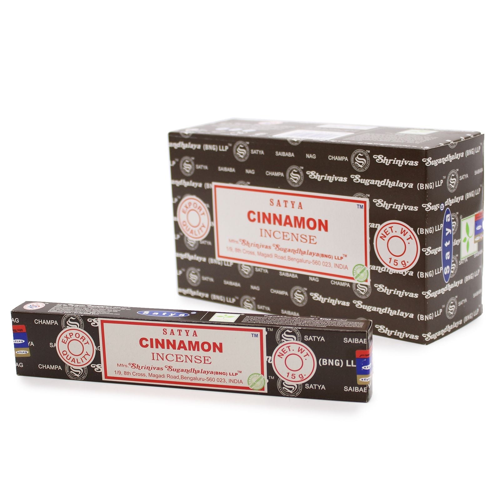 Polished Satya Incense Sticks 15g - Cinnamon featuring natural patterning and unique variations - Luna Panther