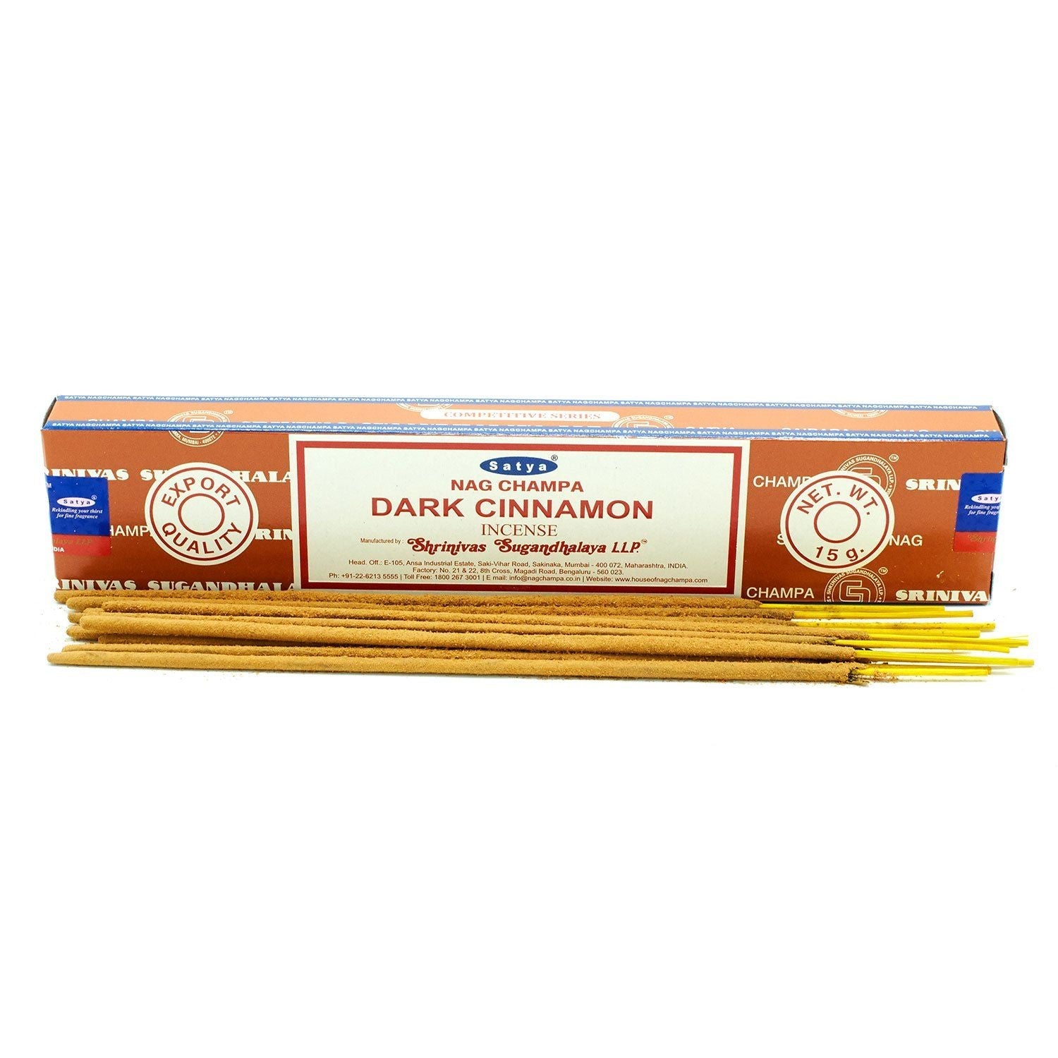 Polished Satya Incense Sticks 15g - Dark Cinammon featuring natural patterning and unique variations - Luna Panther