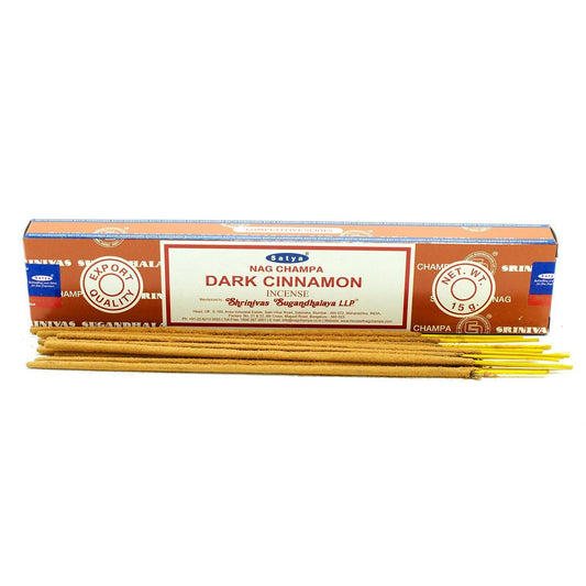 Polished Satya Incense Sticks 15g - Dark Cinammon featuring natural patterning and unique variations - Luna Panther