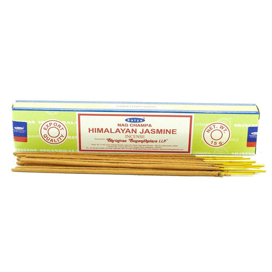 Polished Satya Incense Sticks 15g - Himalayan Jasmine featuring natural patterning and unique variations - Luna Panther