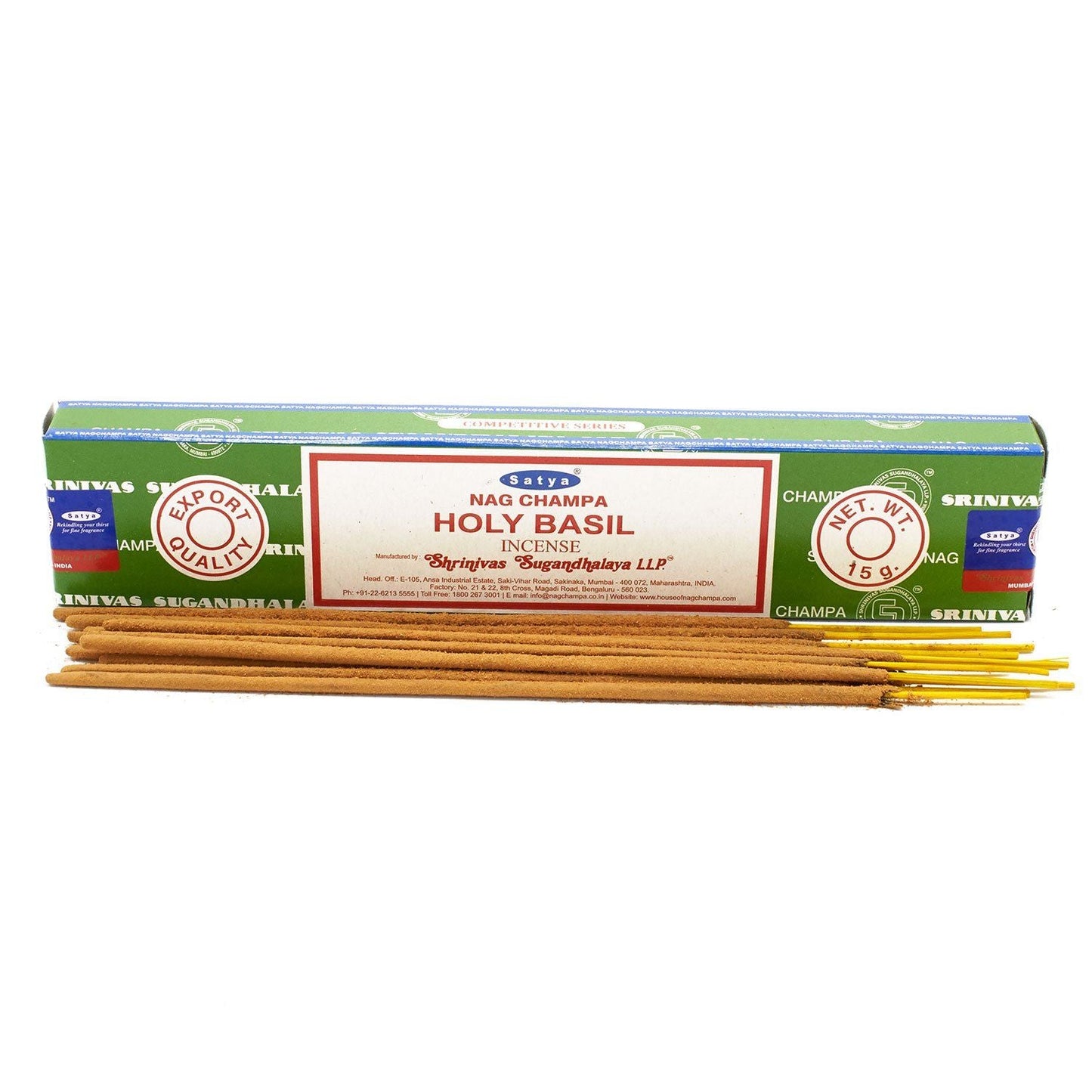 Polished Satya Incense Sticks 15g - Holy Basil featuring natural patterning and unique variations - Luna Panther