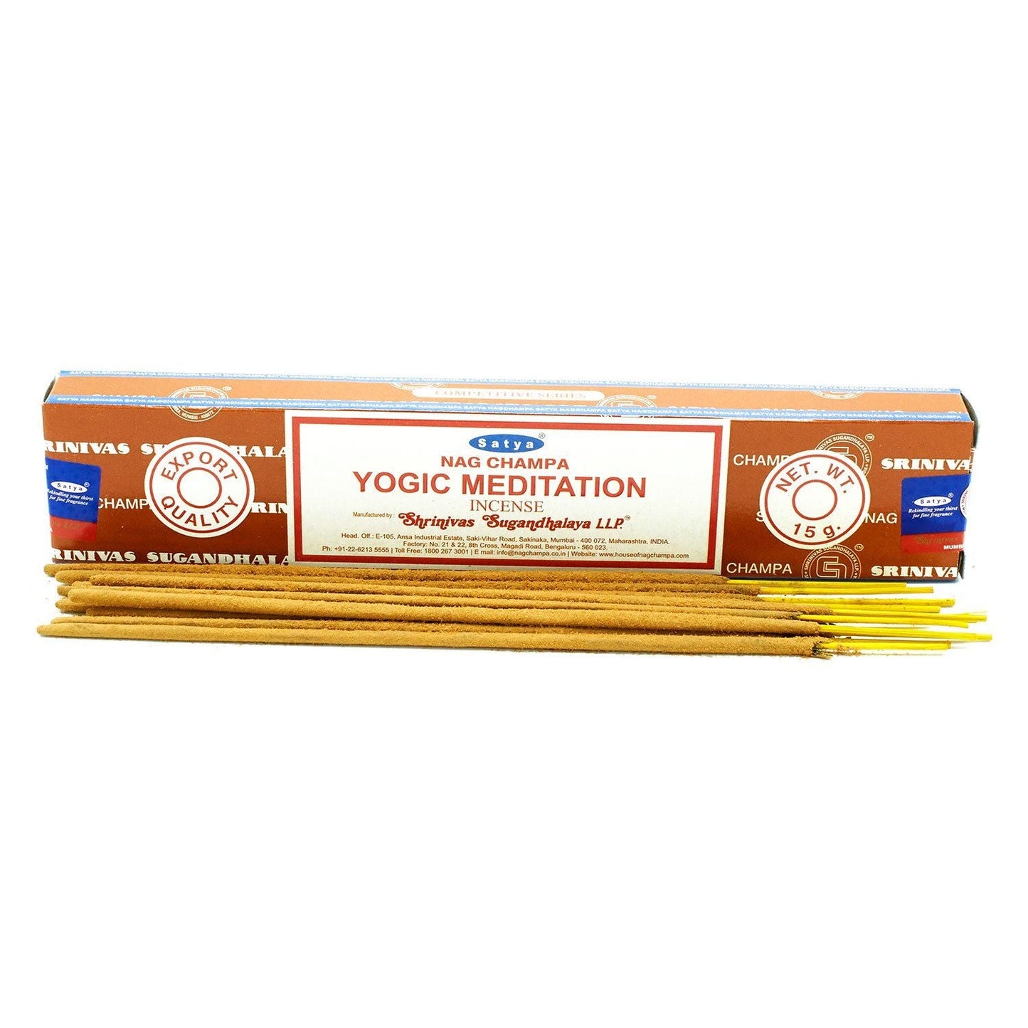 Polished Satya Incense Sticks 15g - Yogic Meditation featuring natural patterning and unique variations - Luna Panther