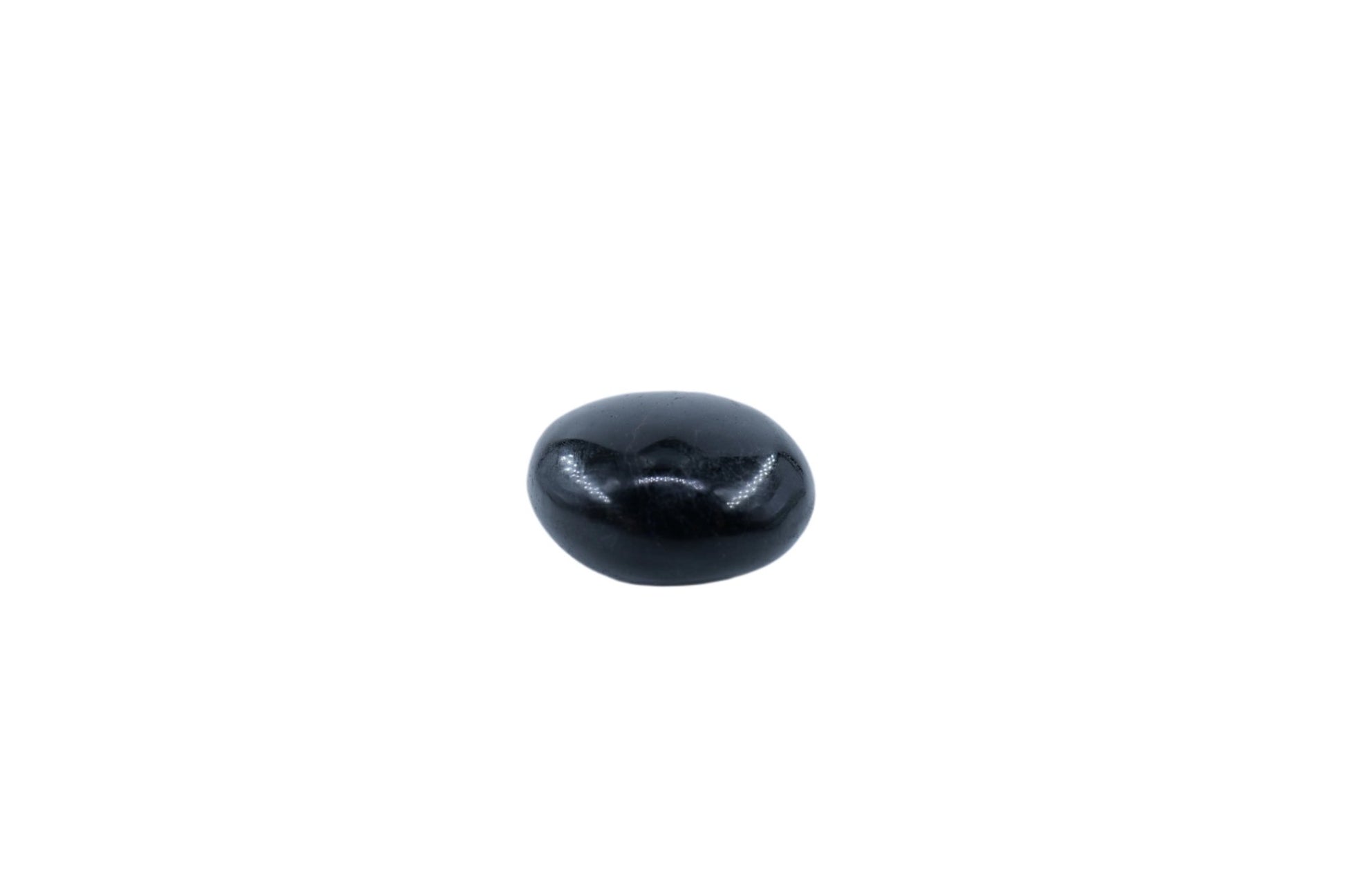 Polished School Black Tourmaline Gallet 112G featuring deep black tone with natural striations - Luna Panther