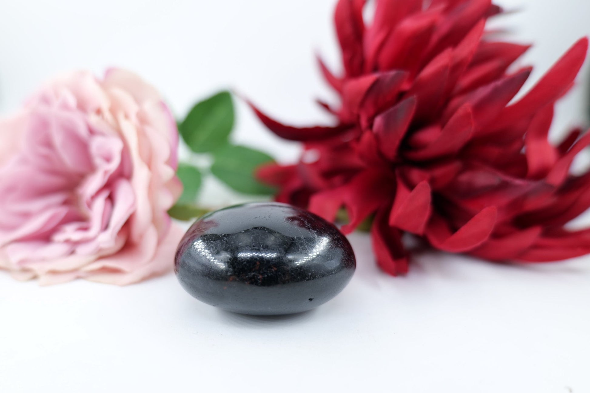 Polished School Black Tourmaline Gallet 112G featuring deep black tone with natural striations - Luna Panther