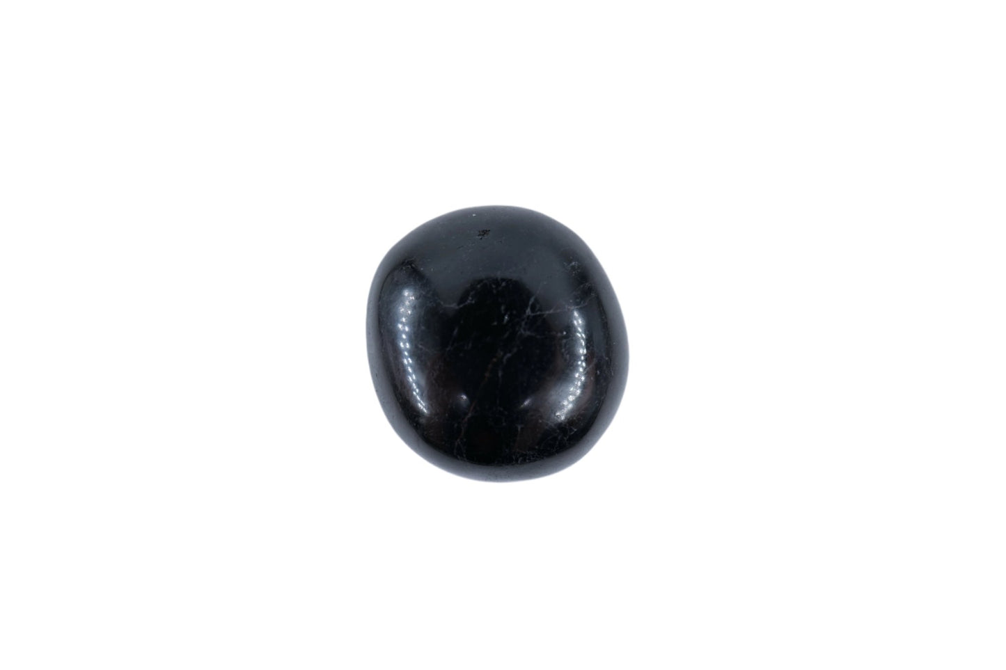 Polished School Black Tourmaline Gallet 112G featuring deep black tone with natural striations - Luna Panther