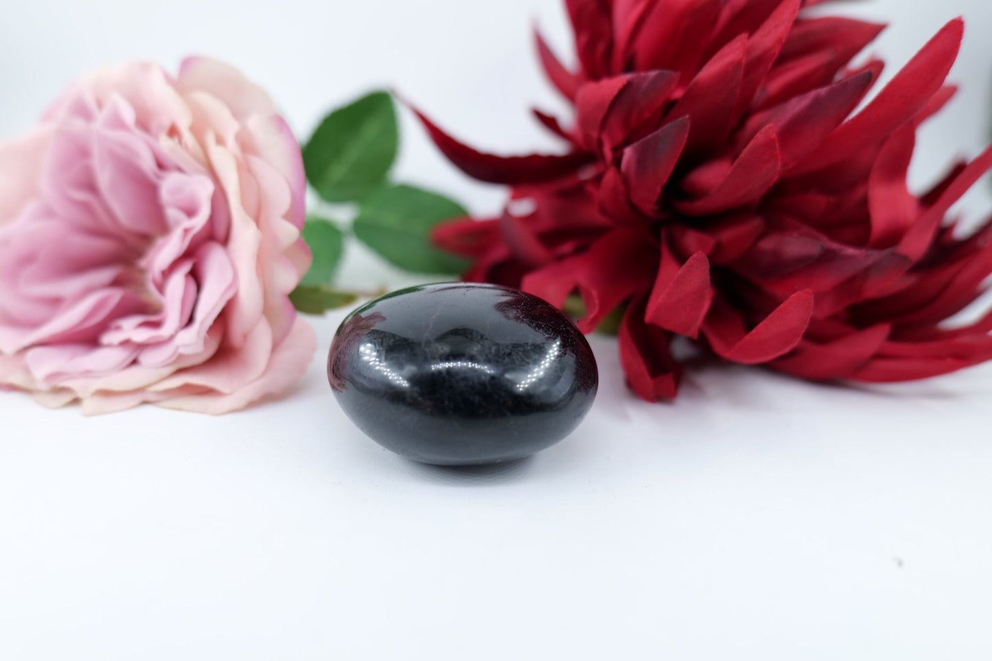 Polished School Black Tourmaline Gallet 112G featuring deep black tone with natural striations - Luna Panther