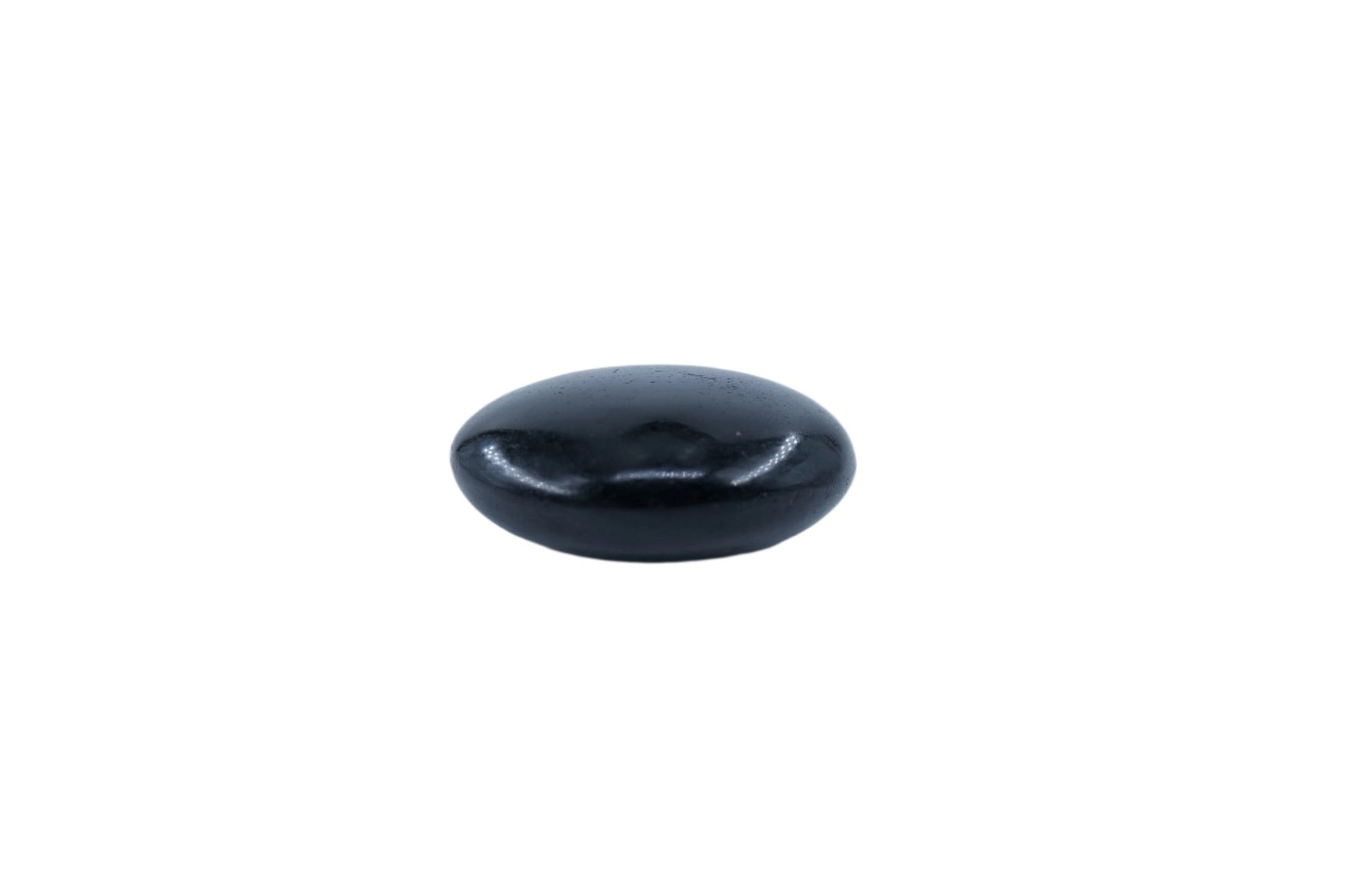 Polished School Black Tourmaline Gallet 115G featuring deep black tone with natural striations - Luna Panther