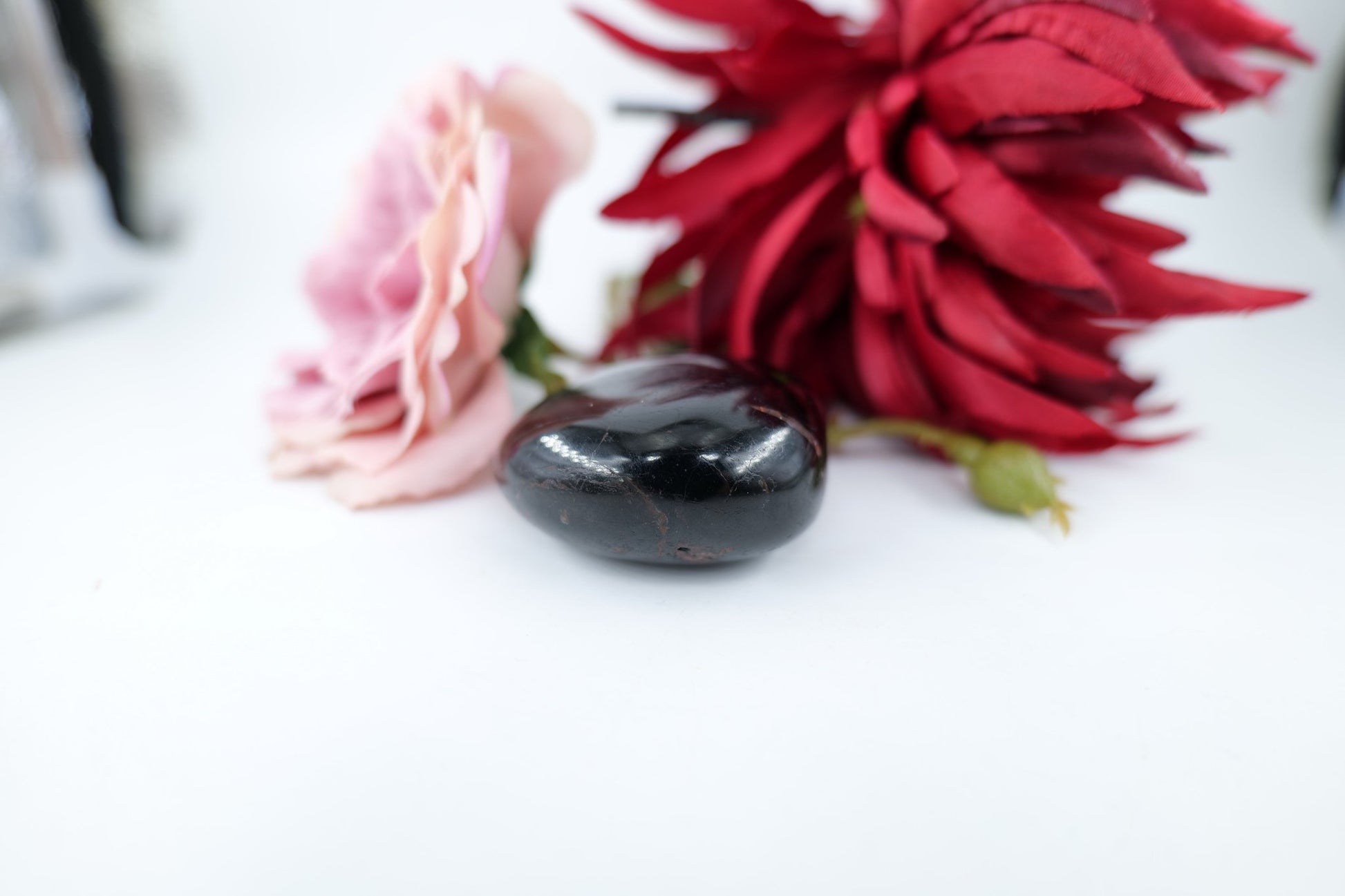 Polished School Black Tourmaline Gallet 122G featuring deep black tone with natural striations - Luna Panther