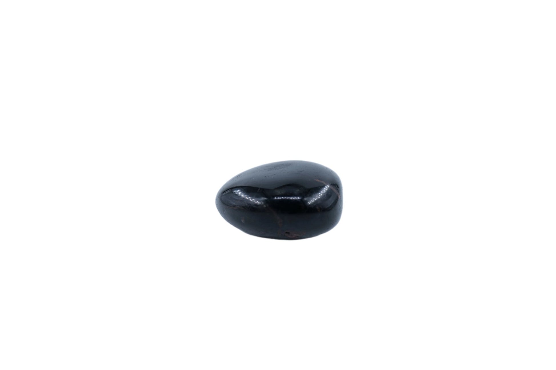 Polished School Black Tourmaline Gallet 122G featuring deep black tone with natural striations - Luna Panther