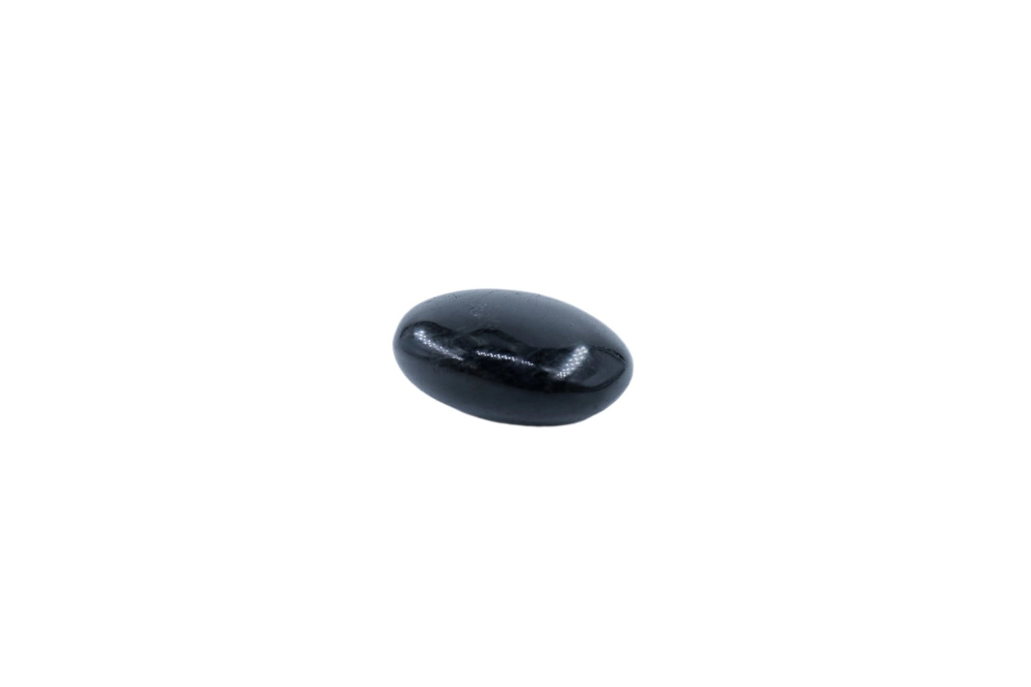 Polished School Black Tourmaline Gallet 123G featuring deep black tone with natural striations - Luna Panther