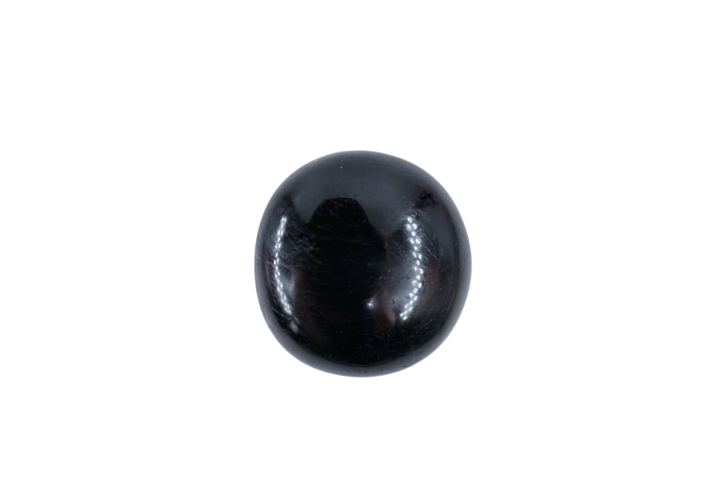 Polished School Black Tourmaline Gallet 123G featuring deep black tone with natural striations - Luna Panther