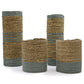 Seagrass & Abu - Abu Raffia Set - 2 Vase & 2 Bins - Luna Panther