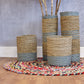 Seagrass & Abu - Abu Raffia Set - 2 Vase & 2 Bins - Luna Panther