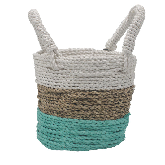 Seagrass Basket Set - Green / Natural / White - Luna Panther alternate view